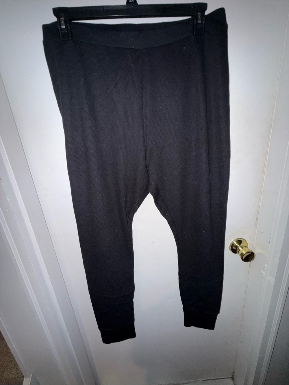 Old Navy PLUS 2X Black Waffle weave PJ bottoms with Elastic Waistband
